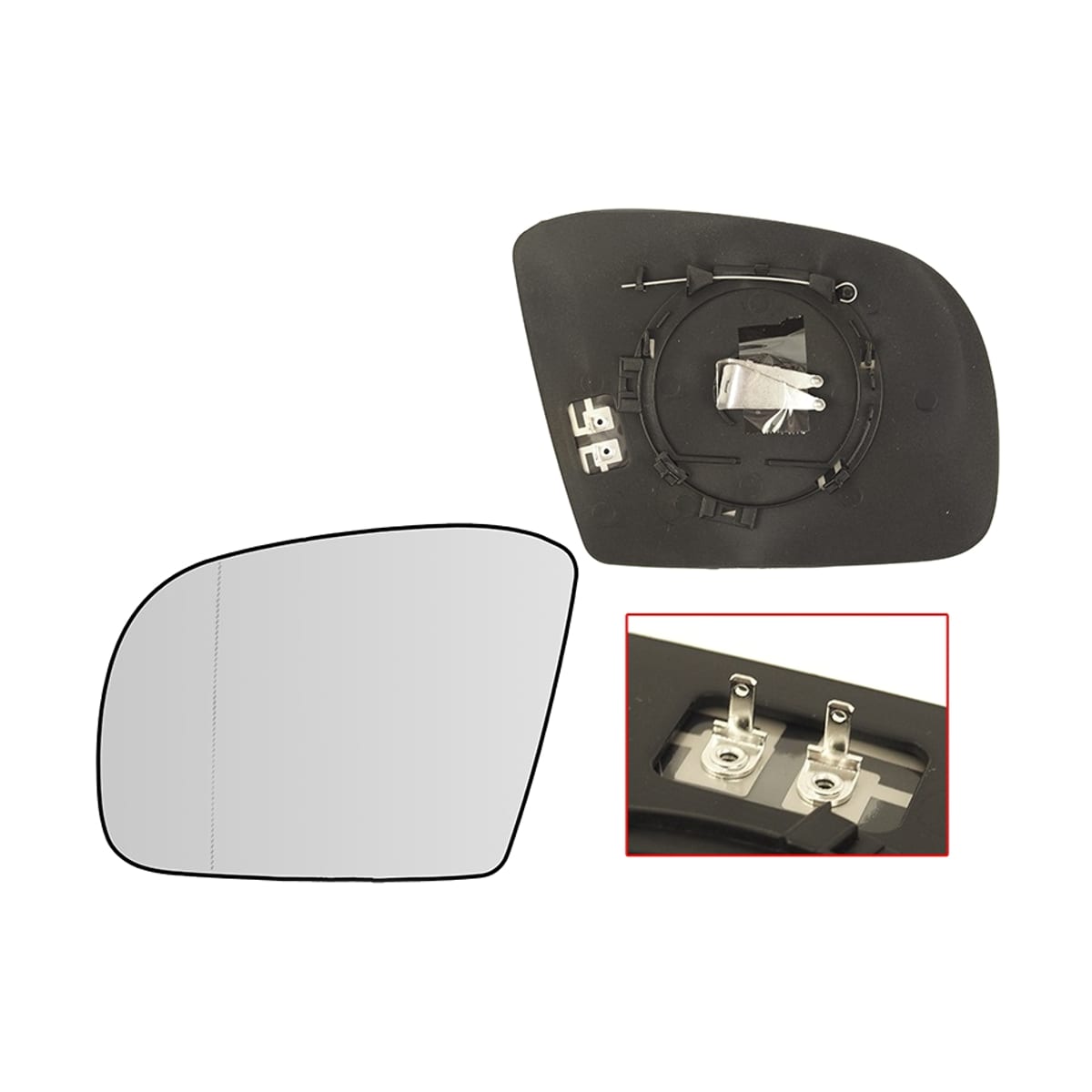 SAT Полотно зеркала Mercedes-Benz M-Class 05-08 / R-Class 07-11 (Слева/ Обогрев/ асферическое)