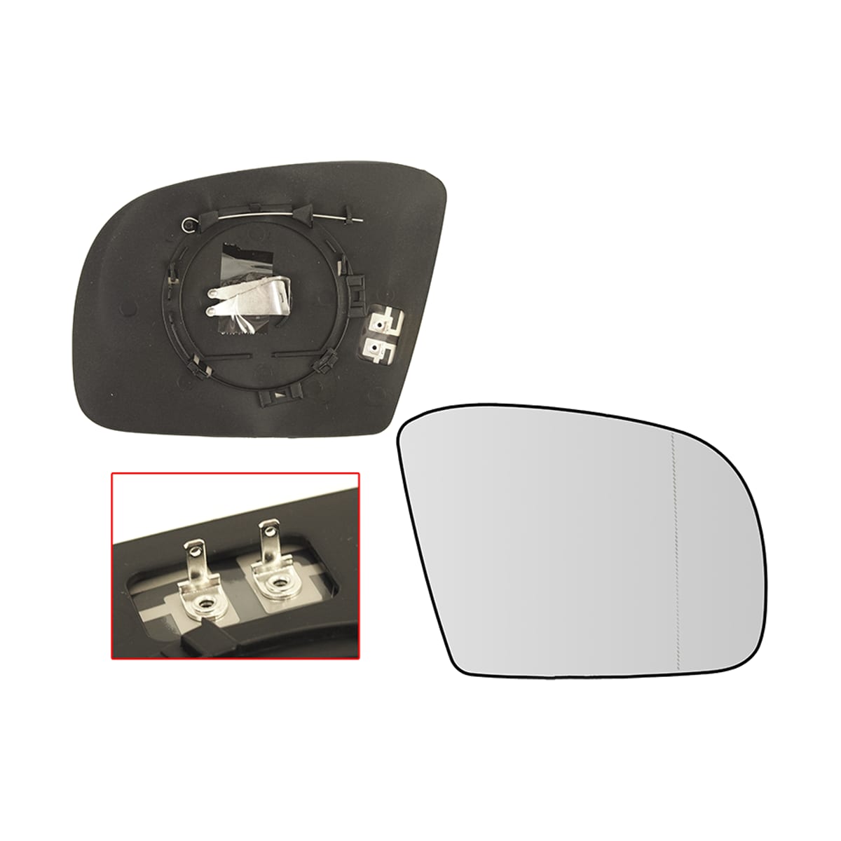 SAT Полотно зеркала Mercedes-Benz M-Class 05-08 / R-Class 07-11 (Справа/ Обогрев/ асферическое)