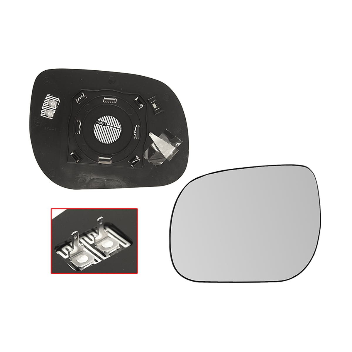 Деталь Полотно зеркала Toyota RAV4 (XA30) 05-13 (Слева/ Обогрев/ сферическое) SAT