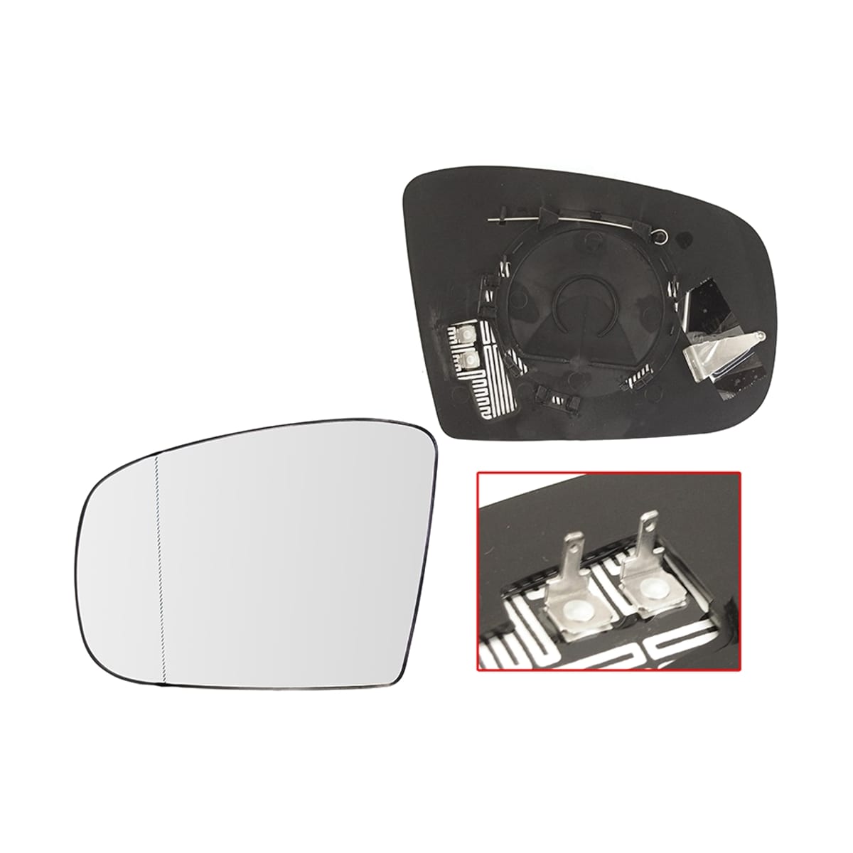 Деталь Полотно зеркала Mercedes-Benz M-Class 01-05 / GL-Class 06-09 (Слева/ Обогрев/ асферическое) SAT