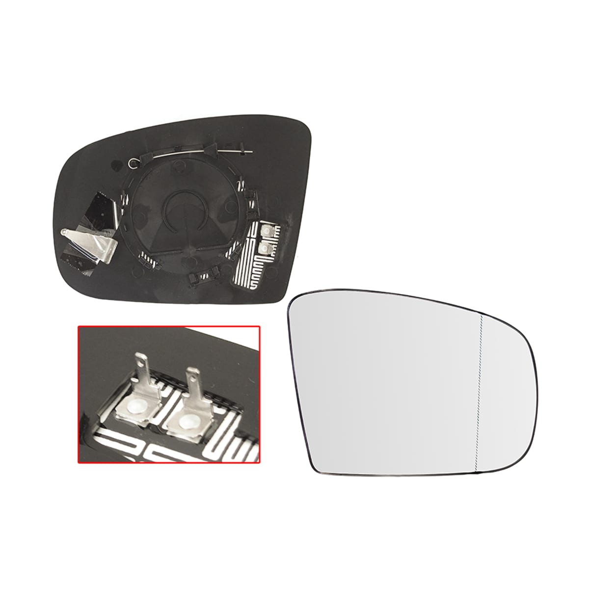 Деталь Полотно зеркала Mercedes-Benz M-Class 01-05 / GL-Class 06-09 (Справа/ Обогрев/ асферическое) SAT