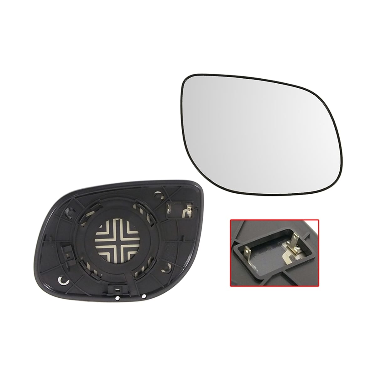 SAT Полотно зеркала Kia Cerato 08-13 / Cerato Koup 08-13 (Справа/ Обогрев)