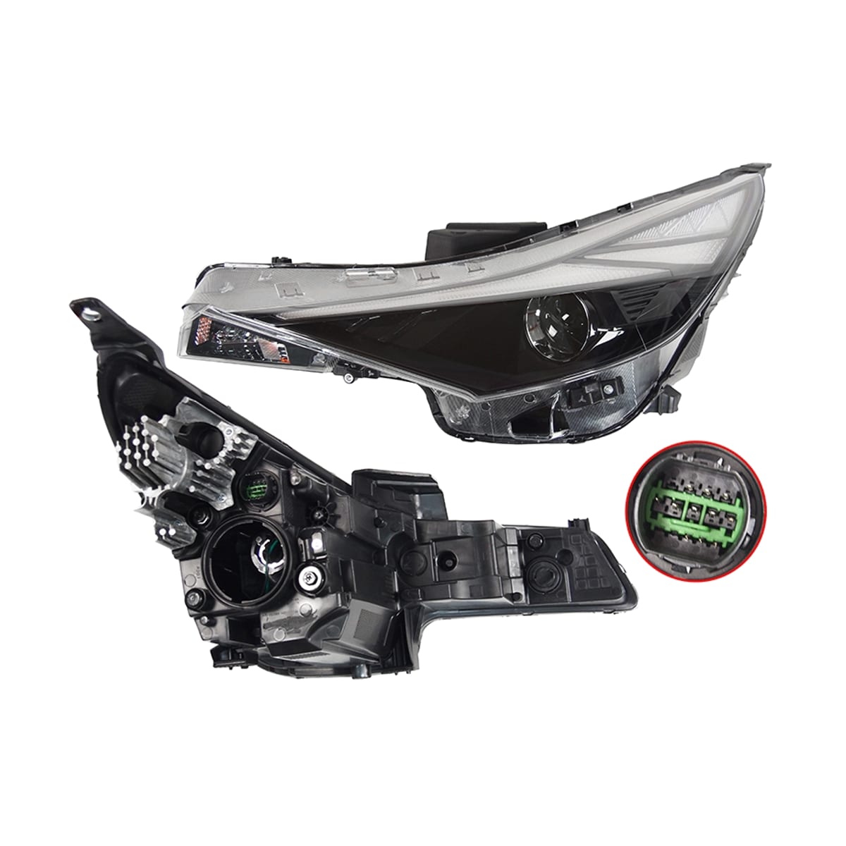 SAT Фара Hyundai Elantra 20-23 (Слева/ Галоген/ ДХО/ С электрокорректором) ST12111HDEL20L