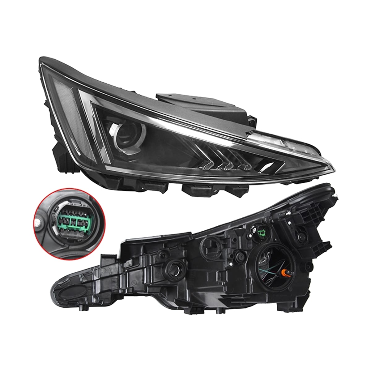 SAT Фара Hyundai Elantra 18-20 (Справа/ Галоген/ ДХО/ Ручная регулировка) ST130024