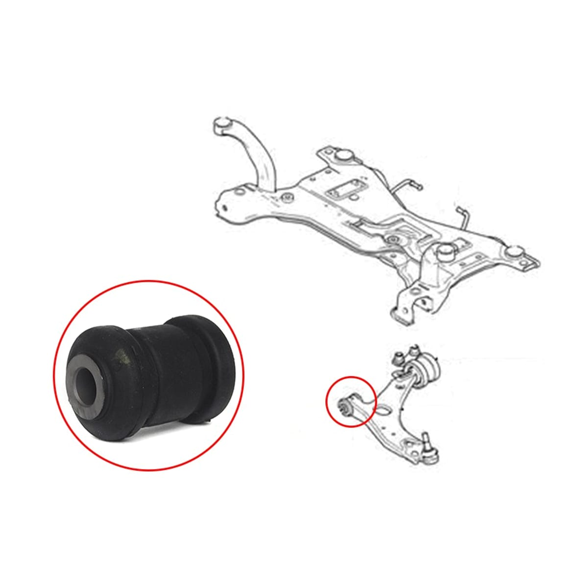 Деталь Сайлентблок рычага Ford Focus 04-11 / Kuga 08-13 SAT