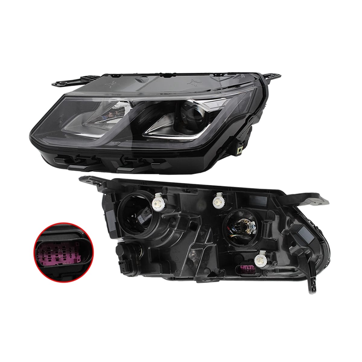 SAT Фара Geely Coolray 18-24 / Belgee X50 23- (Слева/ Галоген/ ДХО/ С электрокорректором)