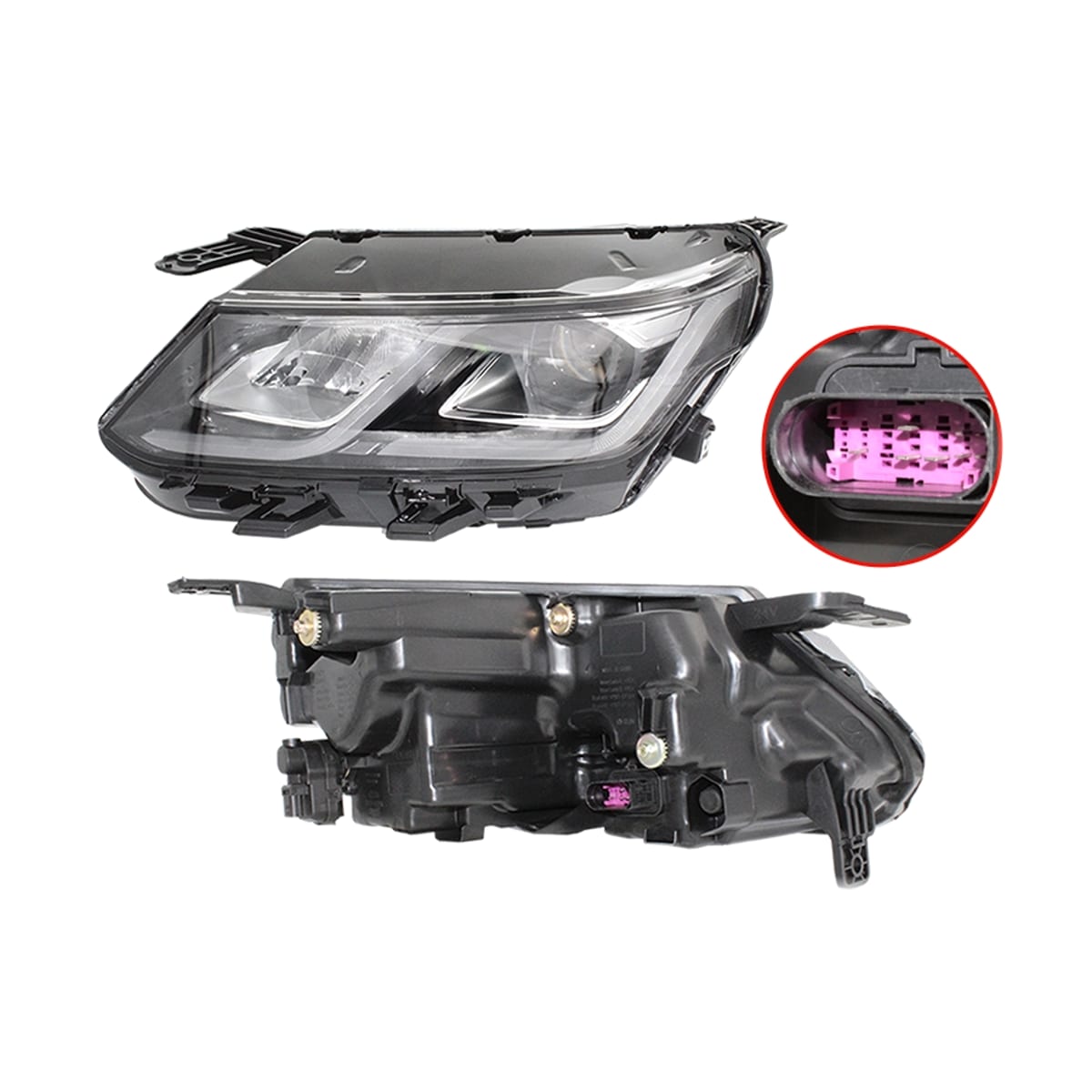 SAT Фара Geely Coolray 18-24 / Belgee X50 23- (Слева/ LED/ ДХО/ С электрокорректором)