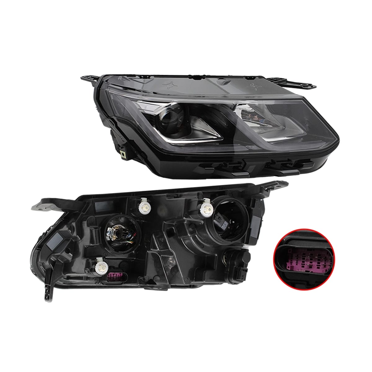 SAT Фара Geely Coolray 18-24 / Belgee X50 23- (Справа/ Галоген/ ДХО/ С электрокорректором)