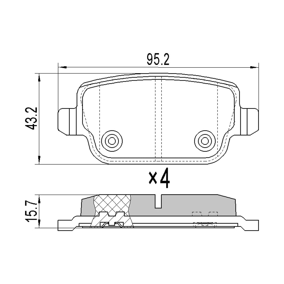 SAT Колодки тормозные (Сзади) Ford Focus 04-11 / Kuga 08-13