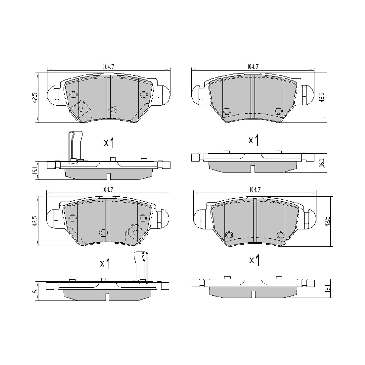 SAT Колодки тормозные (Сзади) Chevrolet Lacetti 04-13 / Lanos 05-09