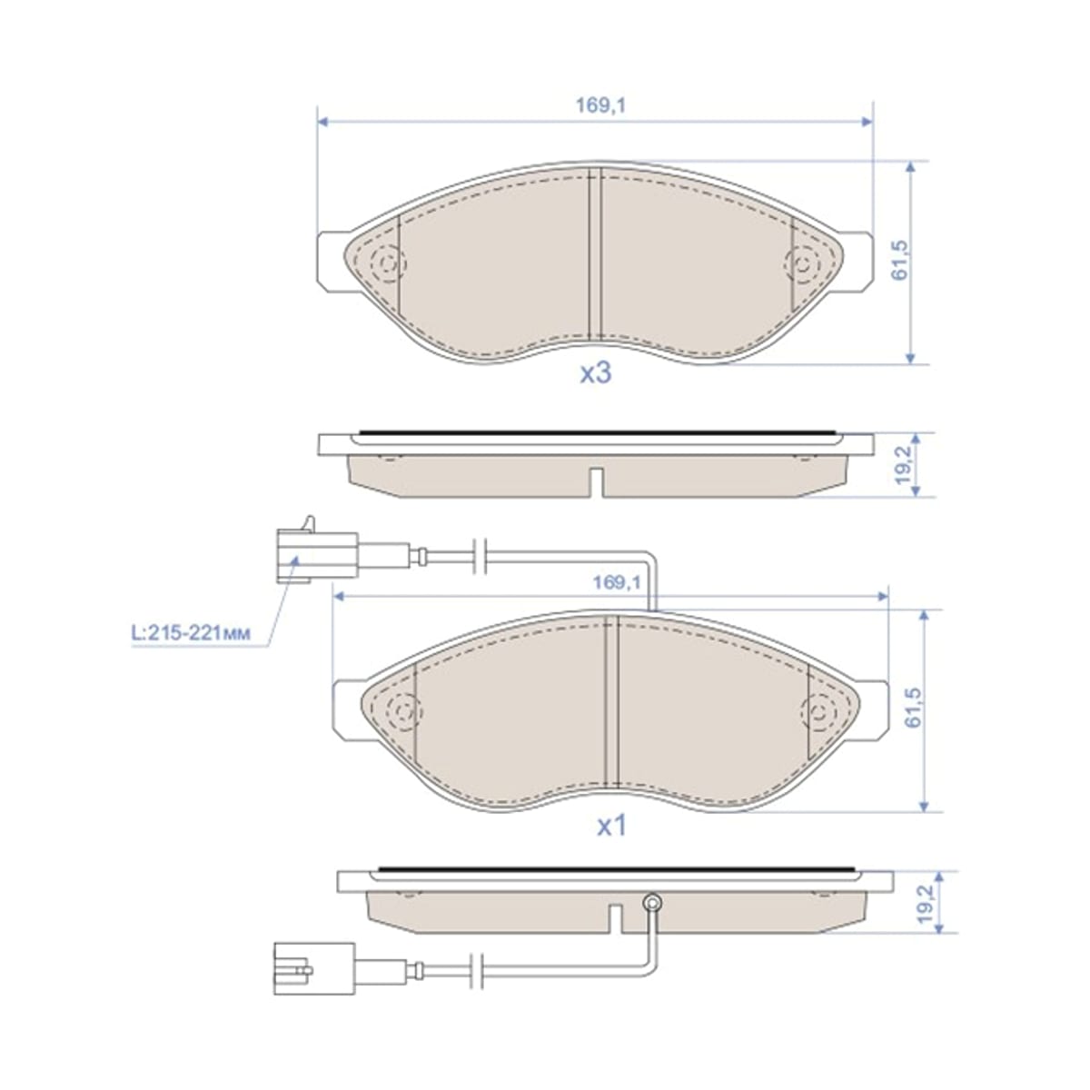 SAT Колодки тормозные (Спереди/ Усиленные) Peugeot Boxer 06-14 / Citroen Jumper 06-14