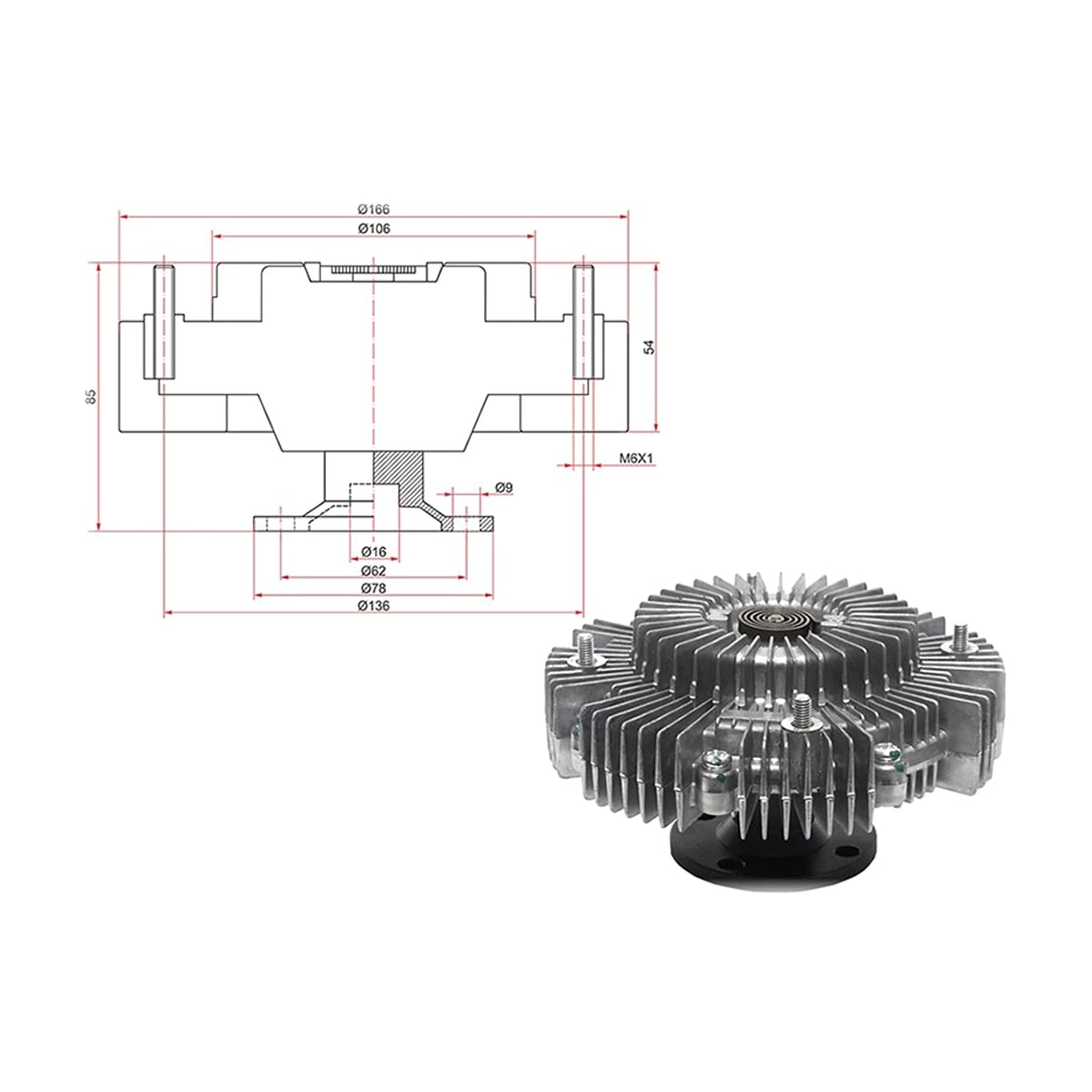 SAT Вискомуфта Toyota Land Cruiser (J100) 84-23 / Land Cruiser Prado 87-96