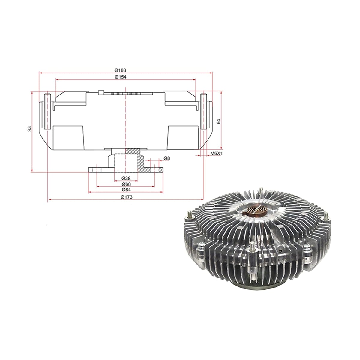 Деталь Вискомуфта Toyota Land Cruiser (J200) 07-21 / Lexus LX 07-23 SAT