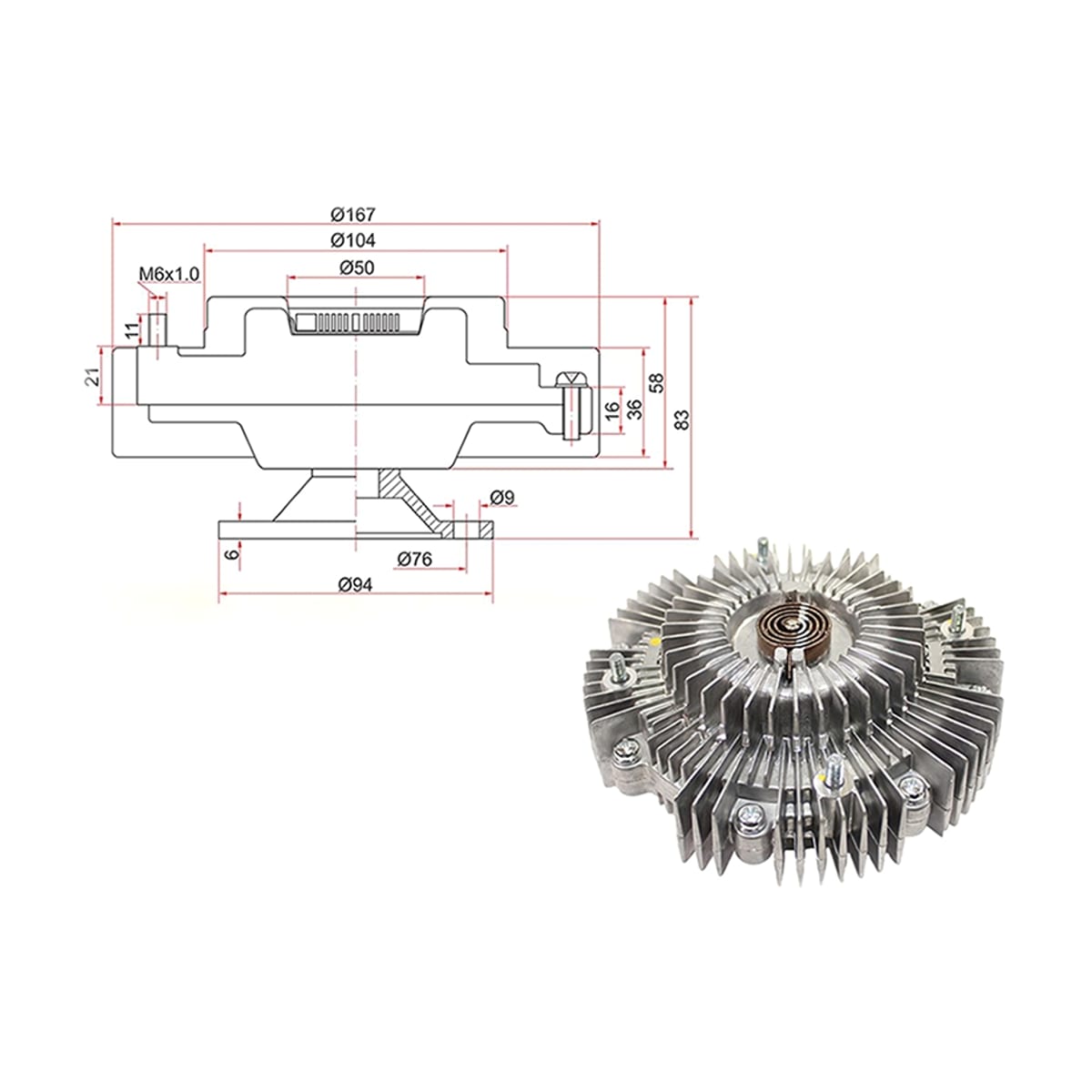 SAT Вискомуфта Toyota Crown 95-01 / Land Cruiser 98-07