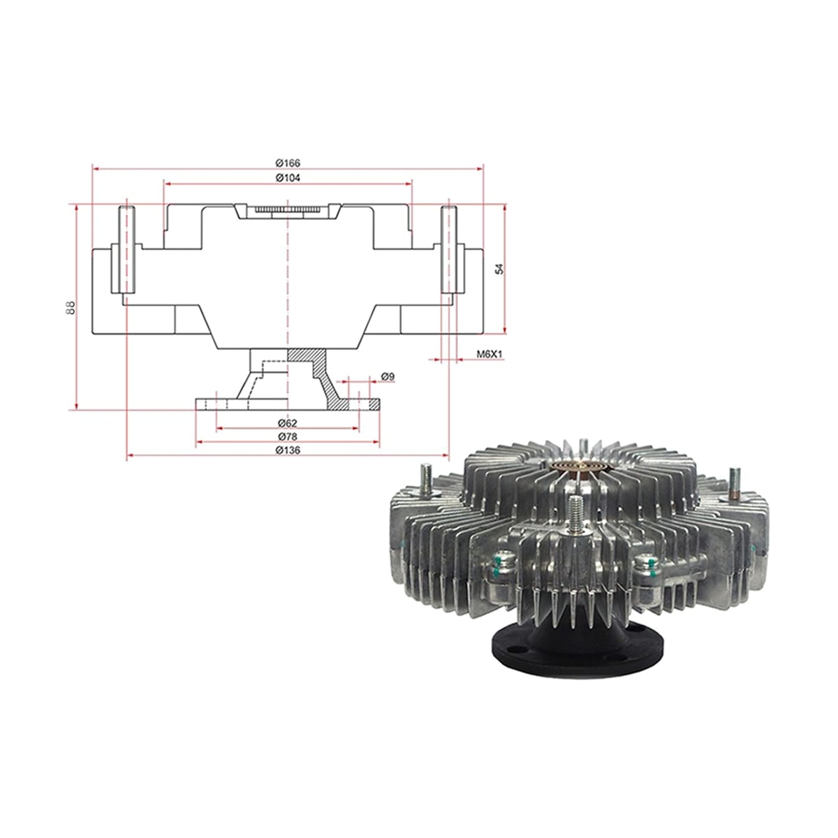 Деталь Вискомуфта Toyota Land Cruiser (J100,J80) 84-23 / Land Cruiser Prado 87-96 SAT
