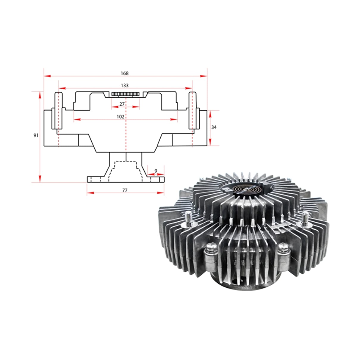 Деталь Вискомуфта Toyota Land Cruiser (J80) 89-97 / Coaster 93-16 SAT