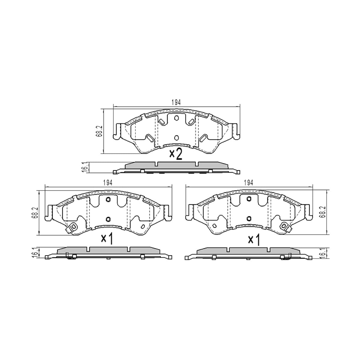 SAT Колодки тормозные (Спереди) Ford Ranger USA 06-11 / Mazda BT-50 06-15