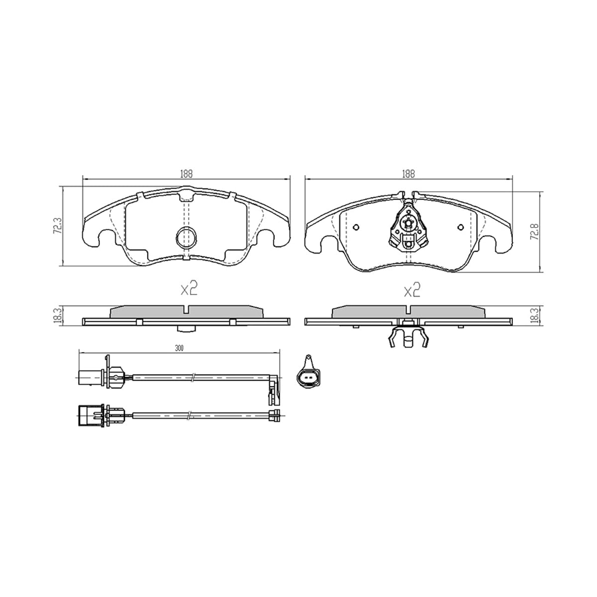 SAT Колодки тормозные (Спереди) Audi A4 08-15 / A5 07-16