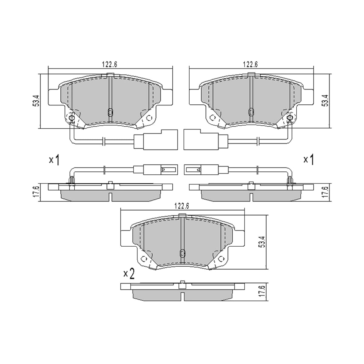SAT Колодки тормозные (Сзади) Ford Transit 06-14