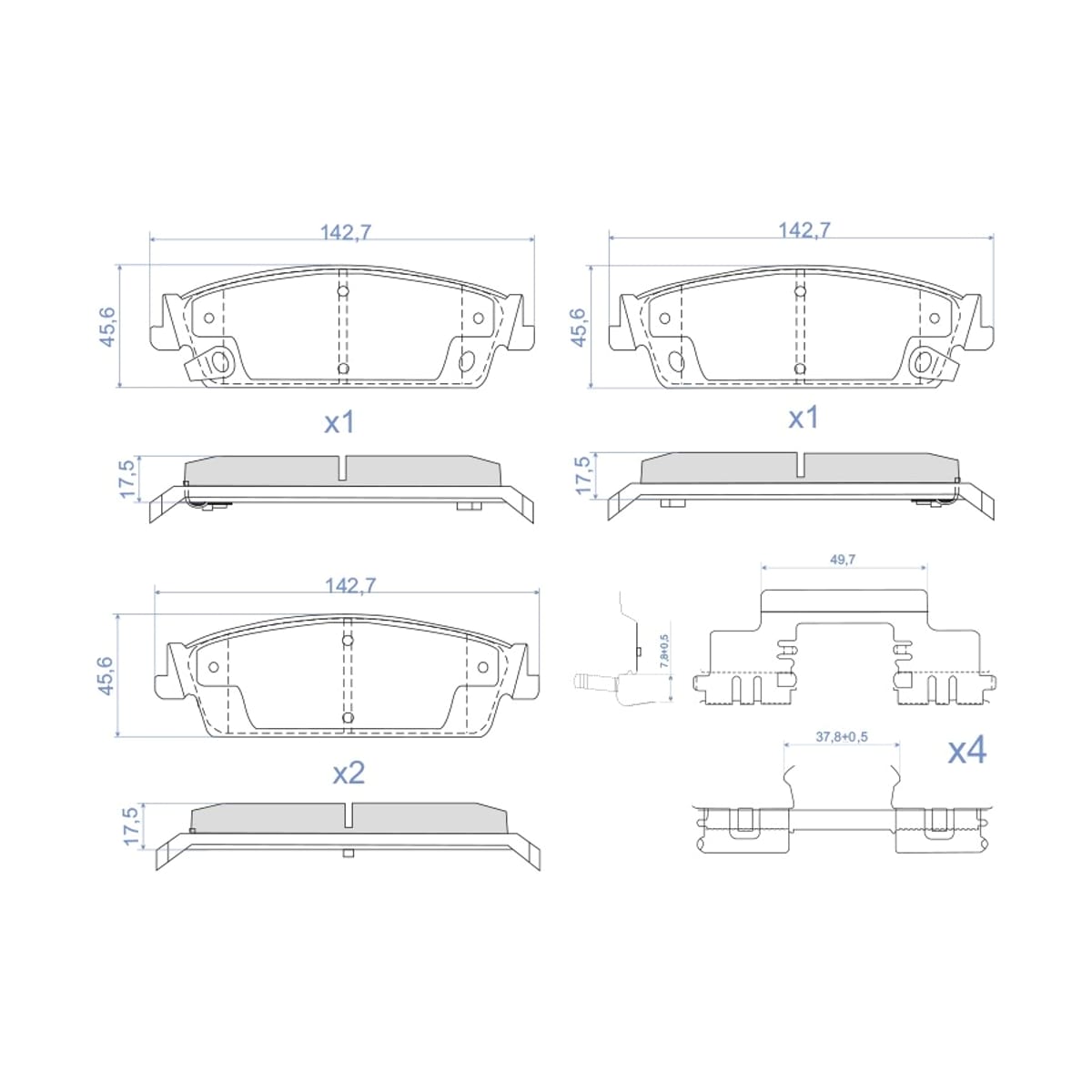 SAT Колодки тормозные (Сзади) Chevrolet Tahoe 06-21 / Cadillac Escalade 06-21