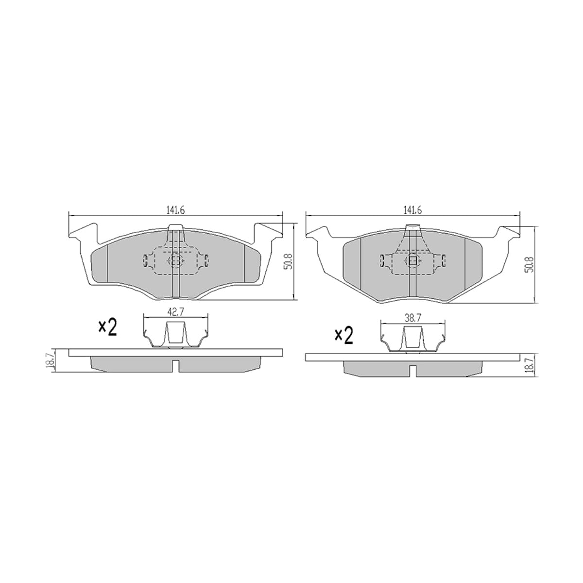 SAT Колодки тормозные (Спереди) Volkswagen Golf 91-99 / Polo 94-09
