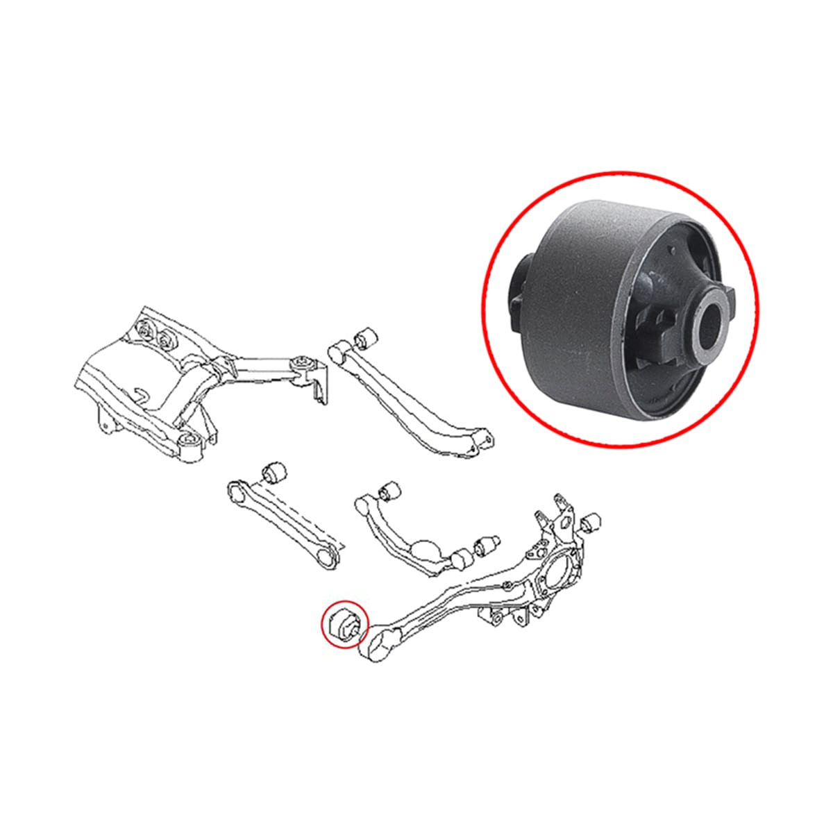 SAT Сайлентблок цапфы Subaru Legacy 98-09 / Outback 98-09
