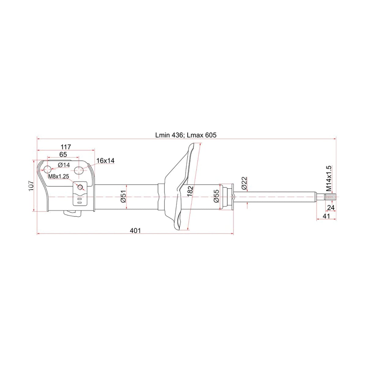 Деталь Стойка передняя Subaru Forester 97-02 (Справа) SAT