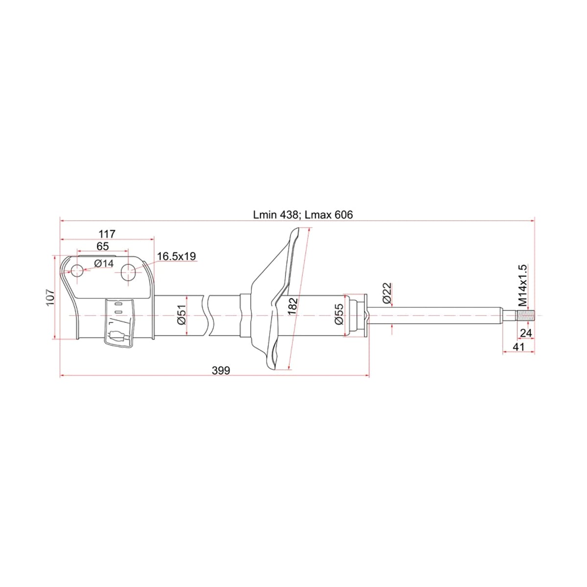 Деталь Стойка передняя Subaru Forester 97-02 (Слева) SAT