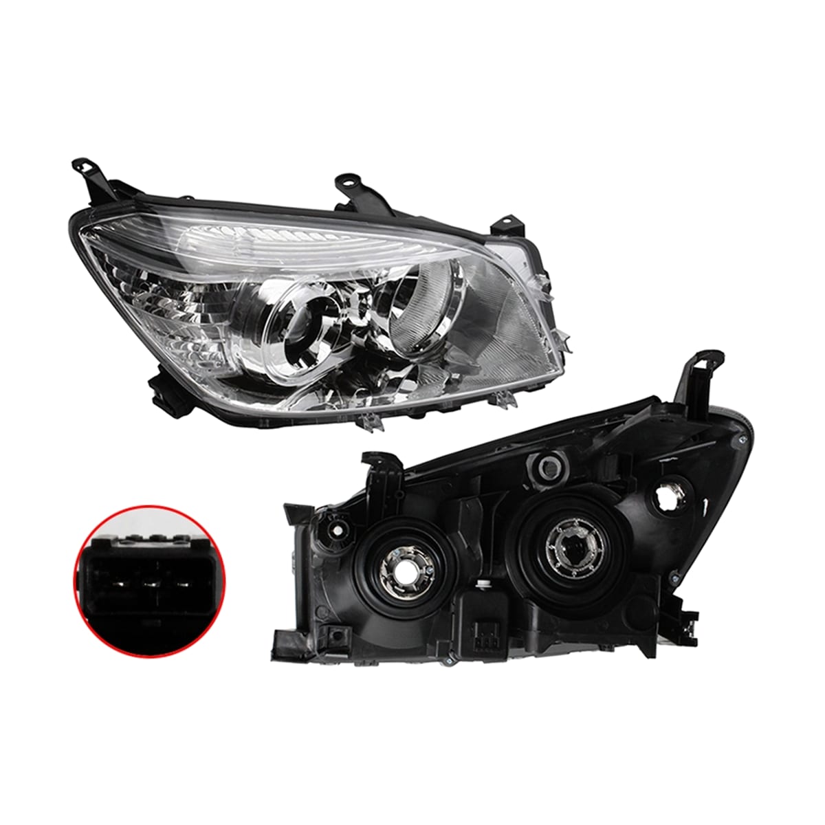 Деталь Фара Toyota RAV4 (XA30) 05-08 (Справа/ Галоген/ С электрокорректором) SAT