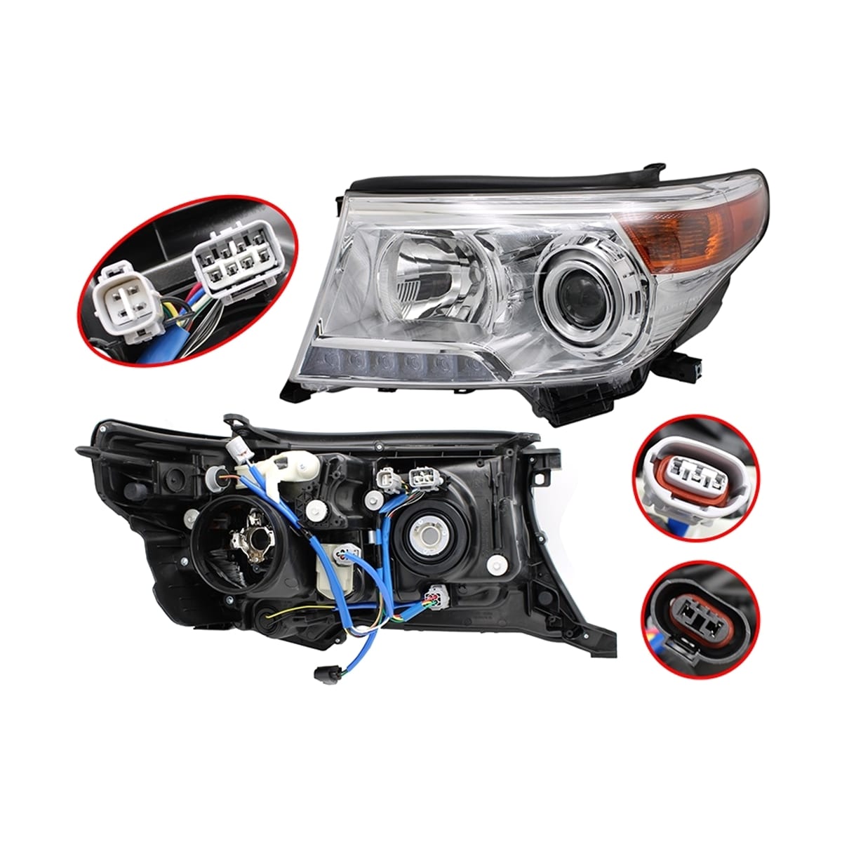 SAT Фара Toyota Land Cruiser (J200) 12-15 (Слева/ Ксенон/Галоген/ С электрокорректором)