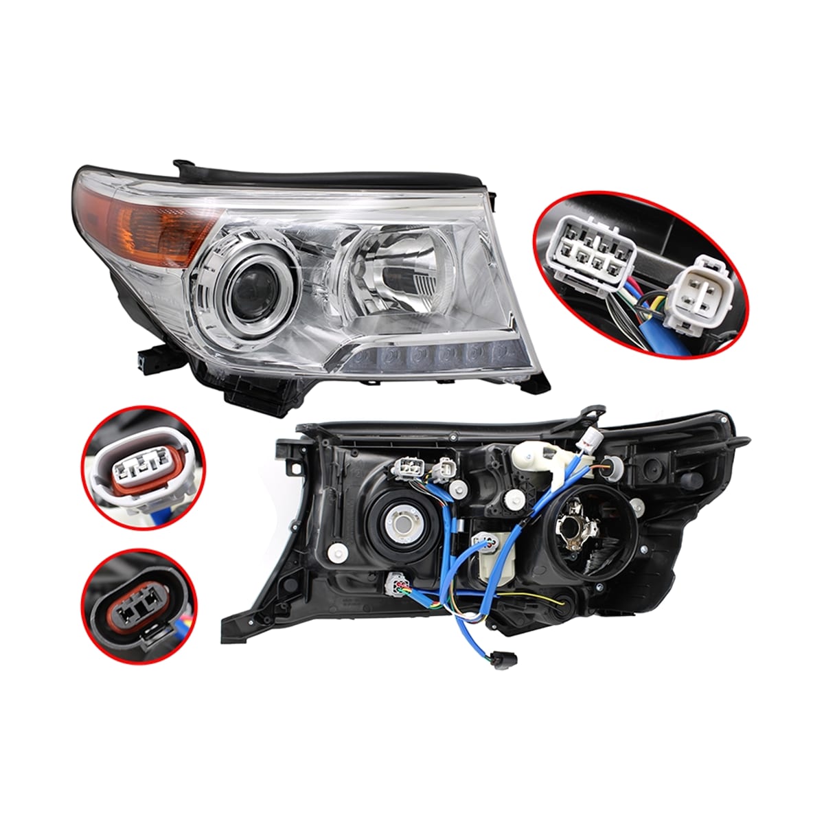 Деталь Фара Toyota Land Cruiser (J200) 12-15 (Справа/ Ксенон/Галоген/ С электрокорректором) SAT