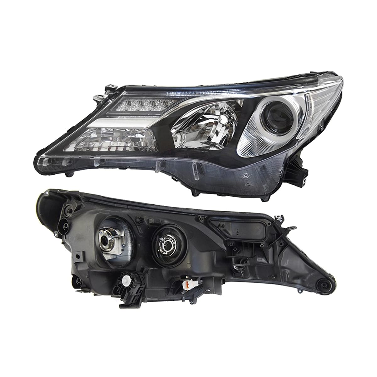 SAT Фара Toyota RAV4 (XA40) 12-15 (Слева/ Галоген/ ДХО/ С электрокорректором)