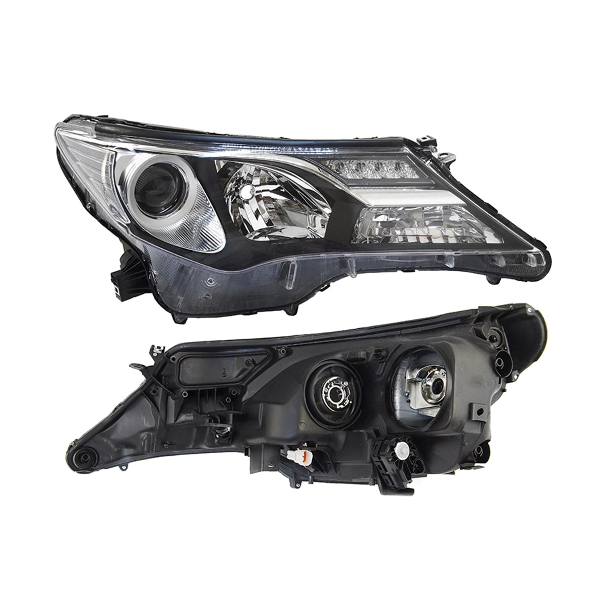 SAT Фара Toyota RAV4 (XA40) 12-15 (Справа/ Галоген/ ДХО/ С электрокорректором)