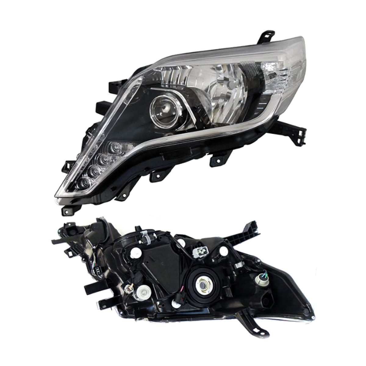 SAT Фара Toyota Land Cruiser Prado (J150) 13-17 (Слева/ LED/Галоген/ ДХО/ Под электрокорректор)