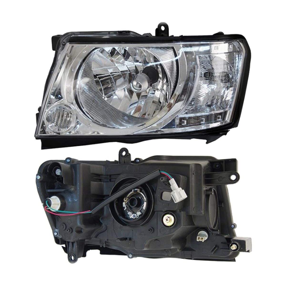 Деталь Фара Nissan Patrol 04-10 / Safari 04-07 (Слева/ Галоген/ Ручная регулировка) SAT