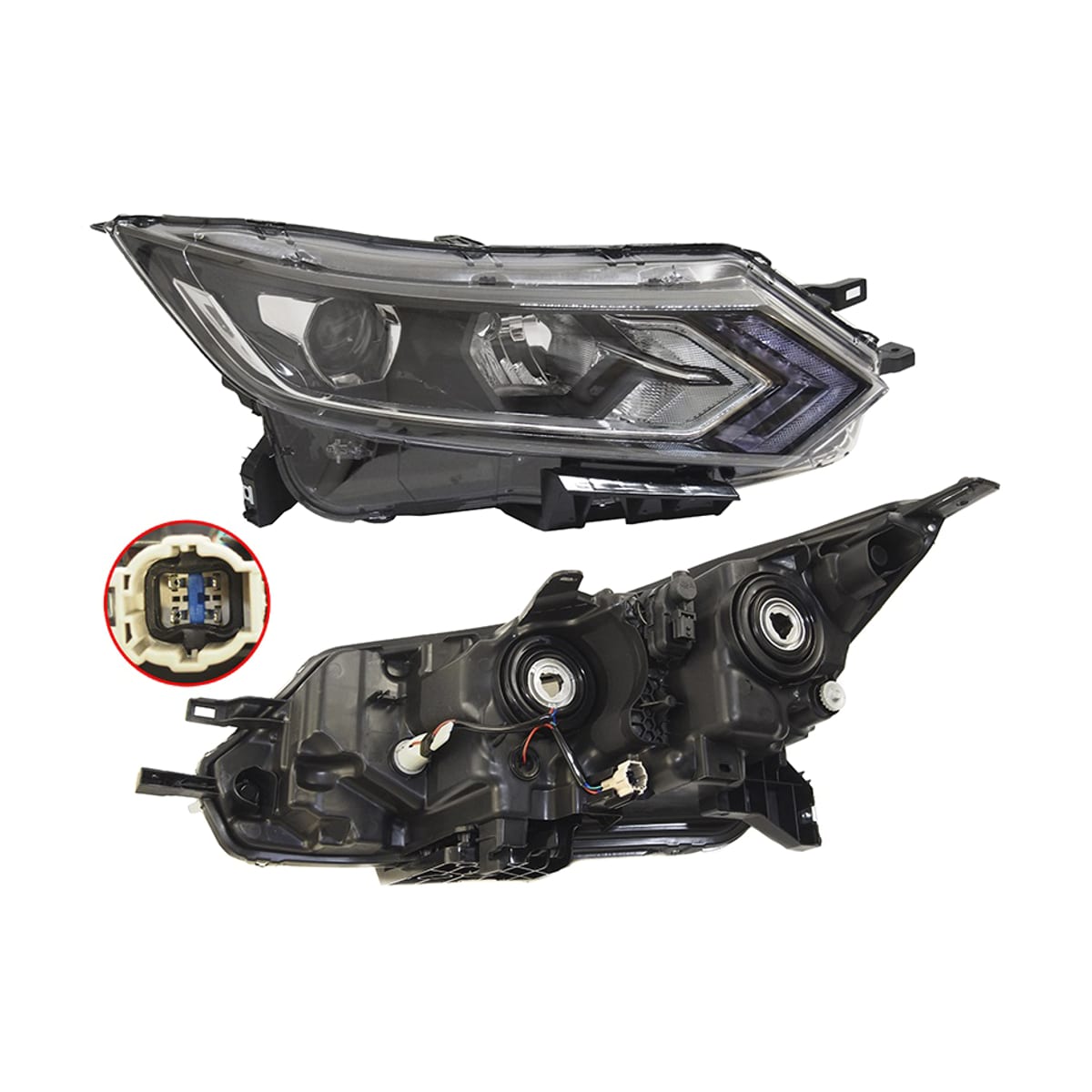 SAT Фара Nissan Qashqai 17-22 (Справа/ Галоген/ ДХО/ С электрокорректором) ST21511AKRLDEM2