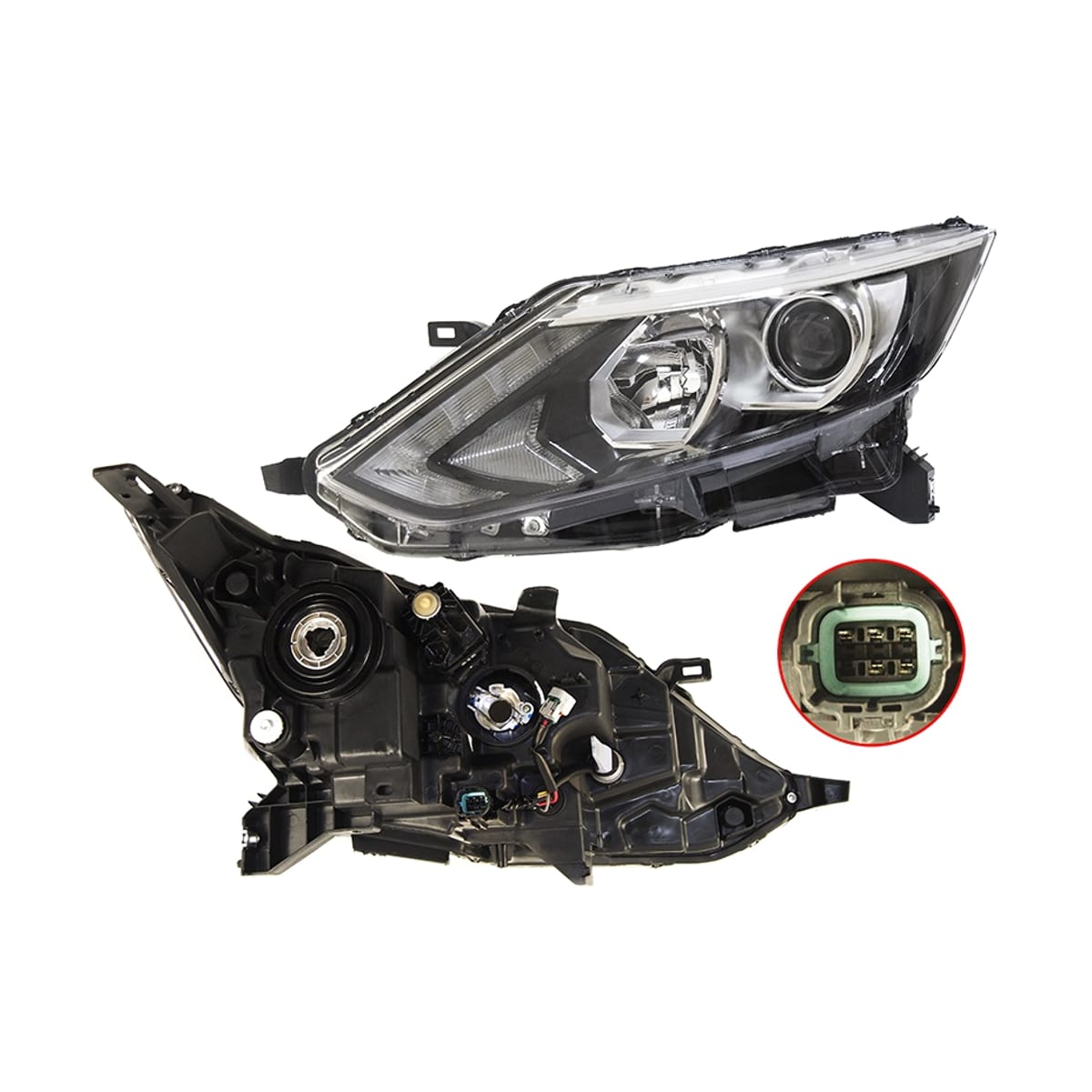 SAT Фара Nissan Qashqai 13-19 (Слева/ Галоген/ ДХО/ С электрокорректором) ST21511G9LLDEM2