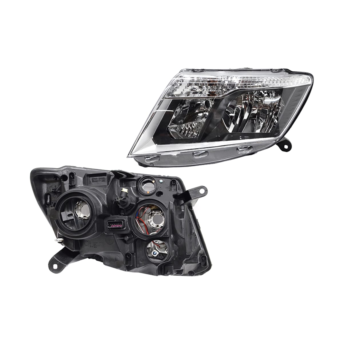 SAT Фара Nissan Terrano 17-22 (Слева/ Галоген/ Ручная регулировка)