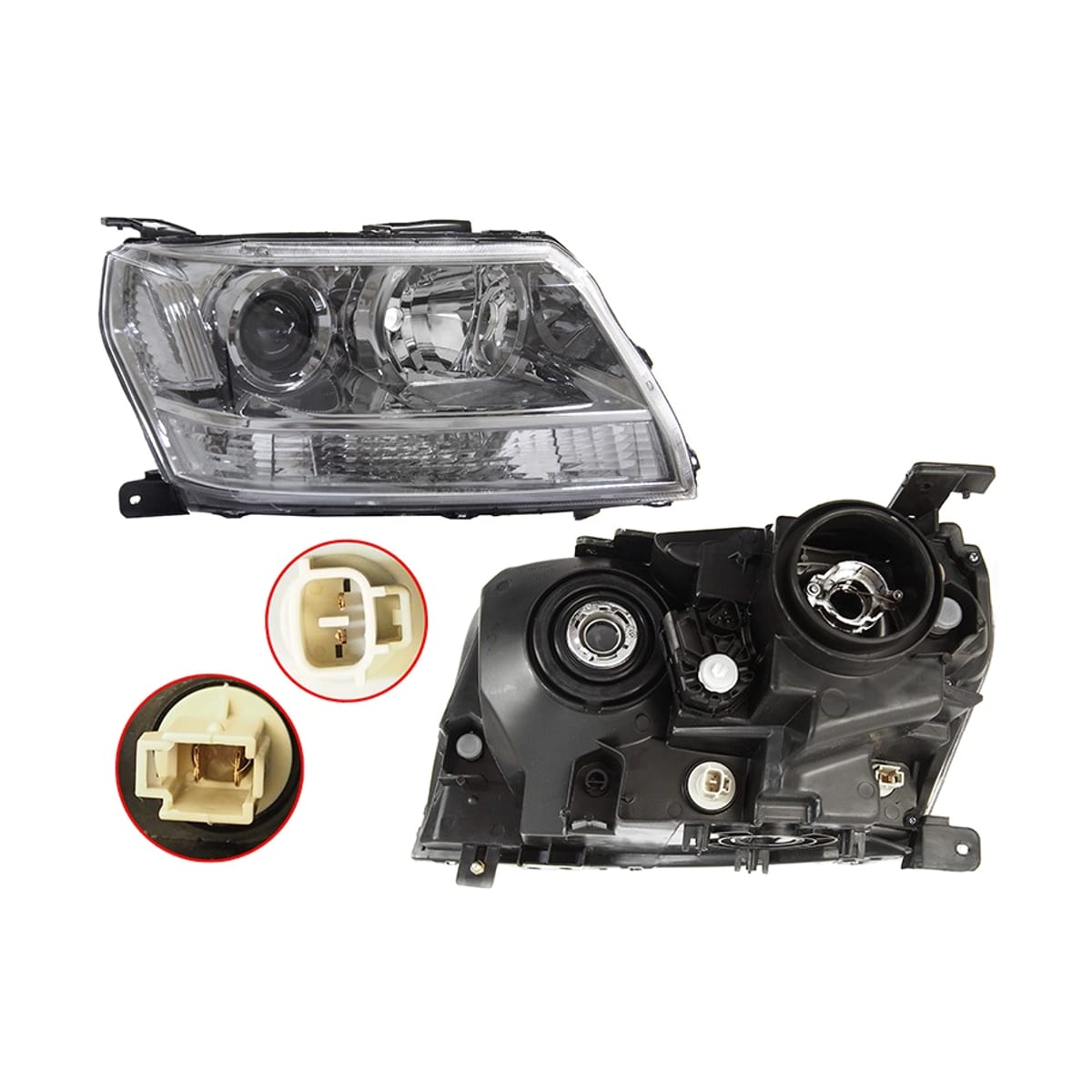 SAT Фара Suzuki Escudo 05-17 / Grand Vitara 05-16 (Справа/ Галоген/ С электрокорректором/ 5D)