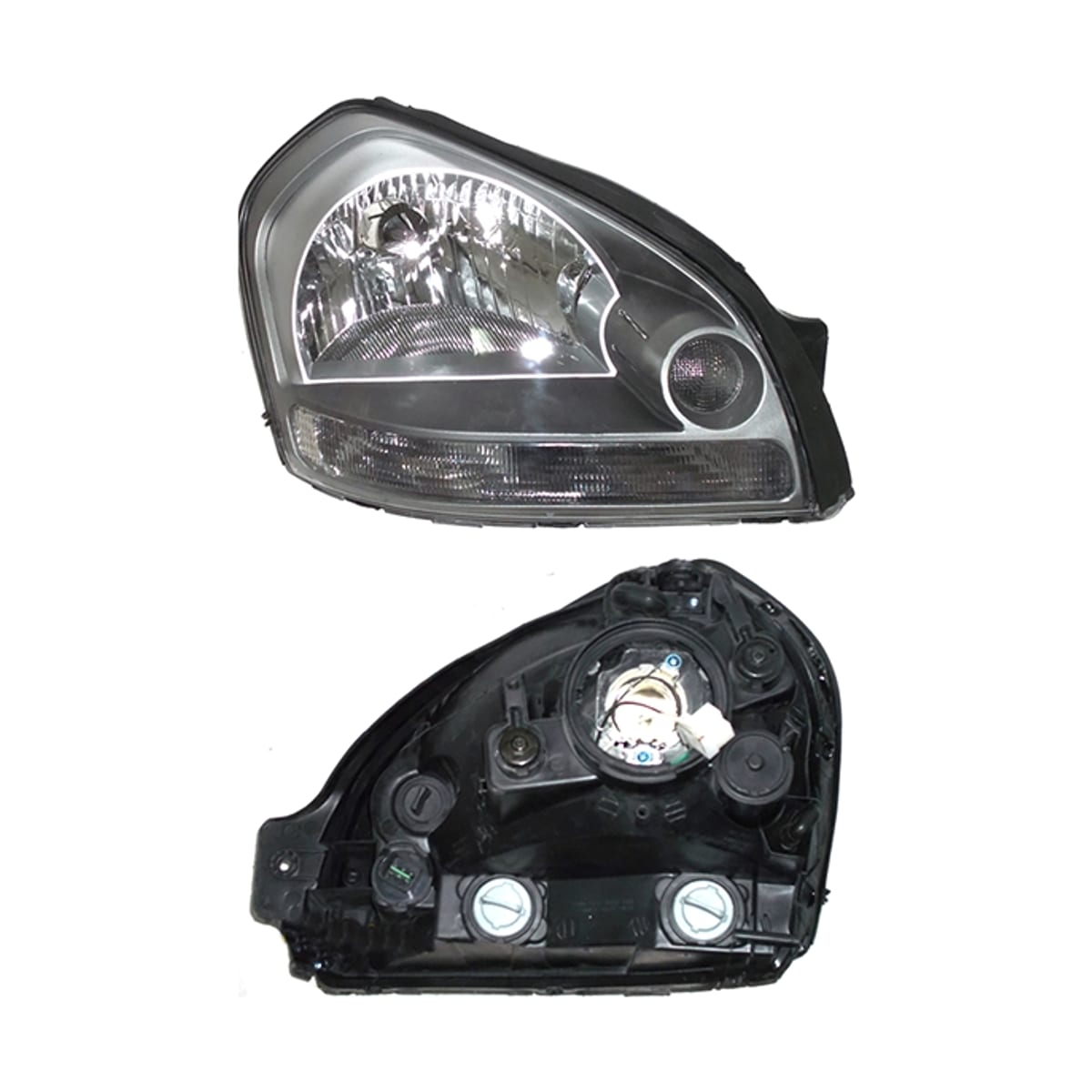 SAT Фара Hyundai Tucson 04-09 (Справа/ Галоген/ Ручная регулировка)