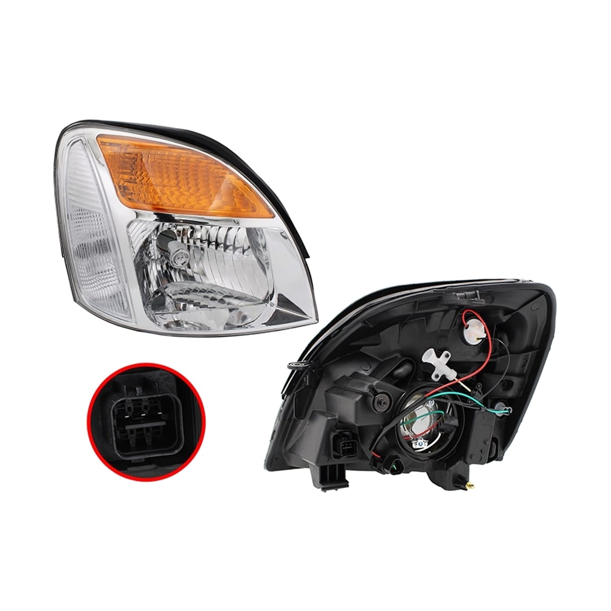 Деталь Фара Hyundai H1 04-07 / Starex 04-07 (Справа/ Галоген/ Ручная регулировка) SAT