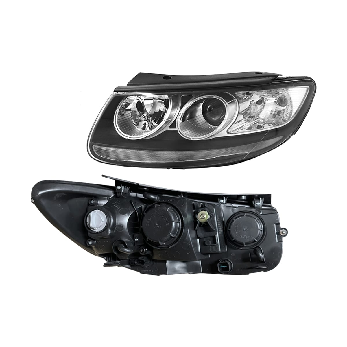 SAT Фара Hyundai Santa Fe 05-12 (Слева/ Галоген/ Под электрокорректор)