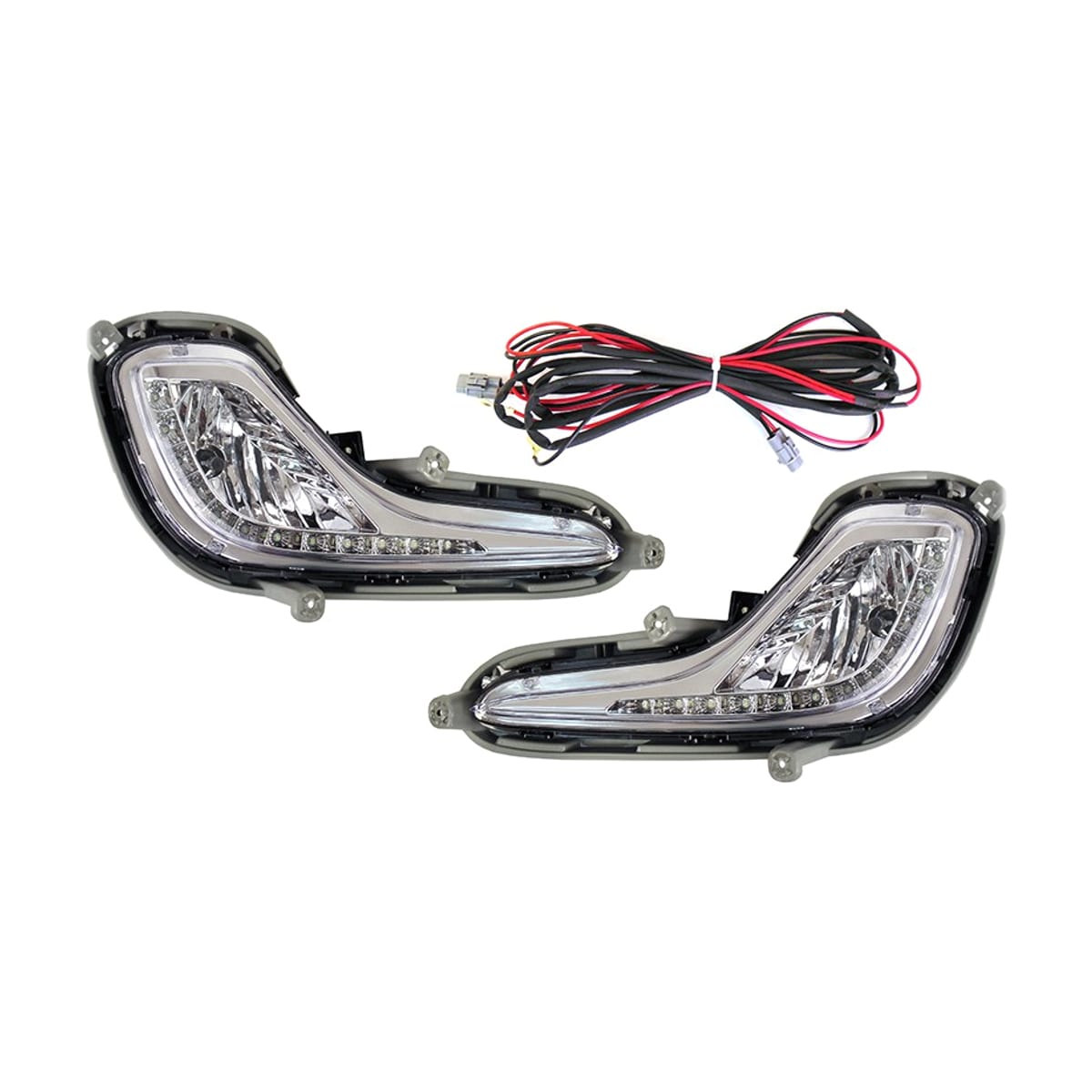 SAT Фара противотуманная (ДХО/ Комплект) Hyundai Solaris 10-14 / Accent 11-17