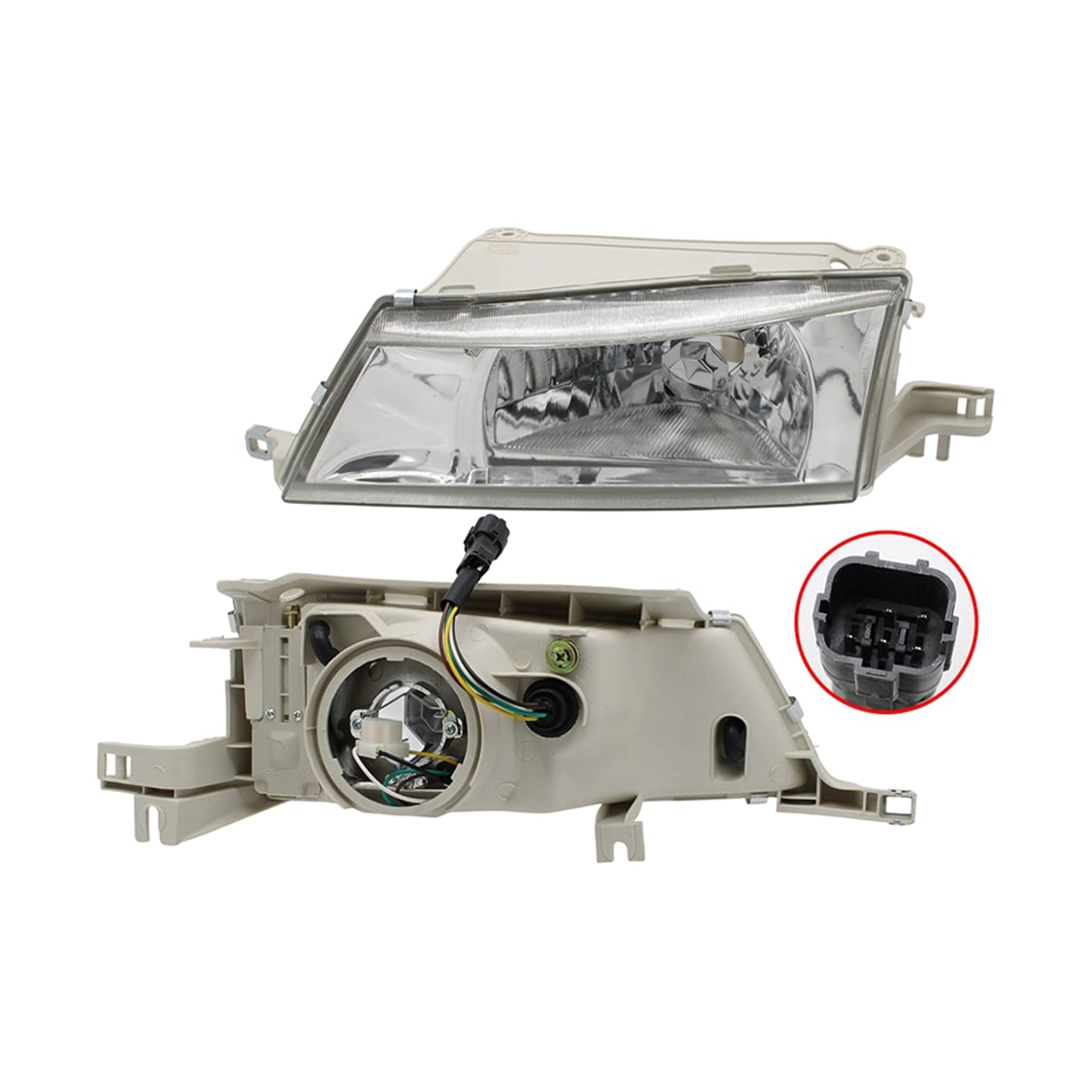 SAT Фара Daewoo Nexia 94-08 (Слева/ хром) ST2221103CL