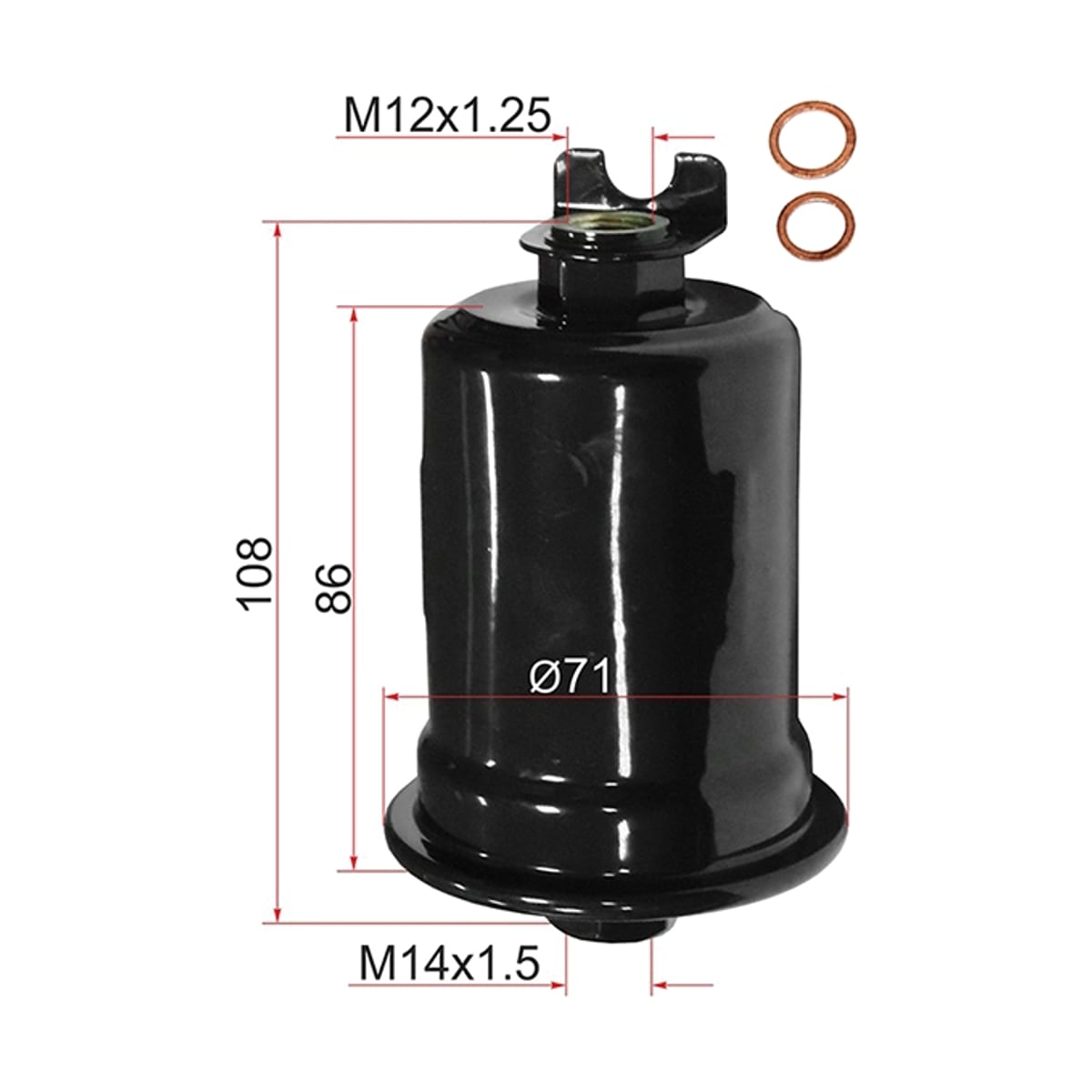 SAT Фильтр топливный Mitsubishi Lancer 92-01 / Pajero 91-06 ST2330079355