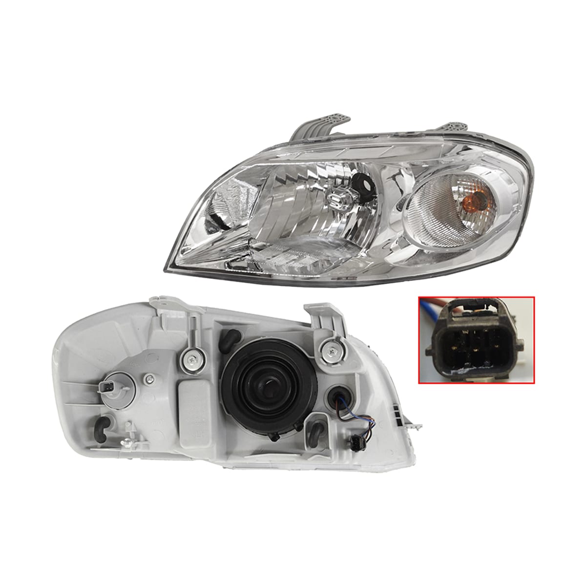 SAT Фара Chevrolet Aveo 05-11 / Daewoo Gentra 05-11 (Слева/ С электрокорректором/ 4D SED)