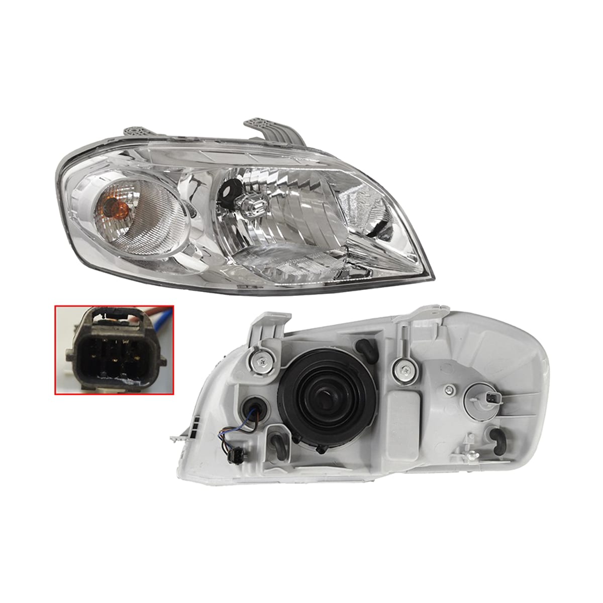 SAT Фара Chevrolet Aveo 05-11 / Daewoo Gentra 05-11 (Справа/ С электрокорректором/ 4D SED)