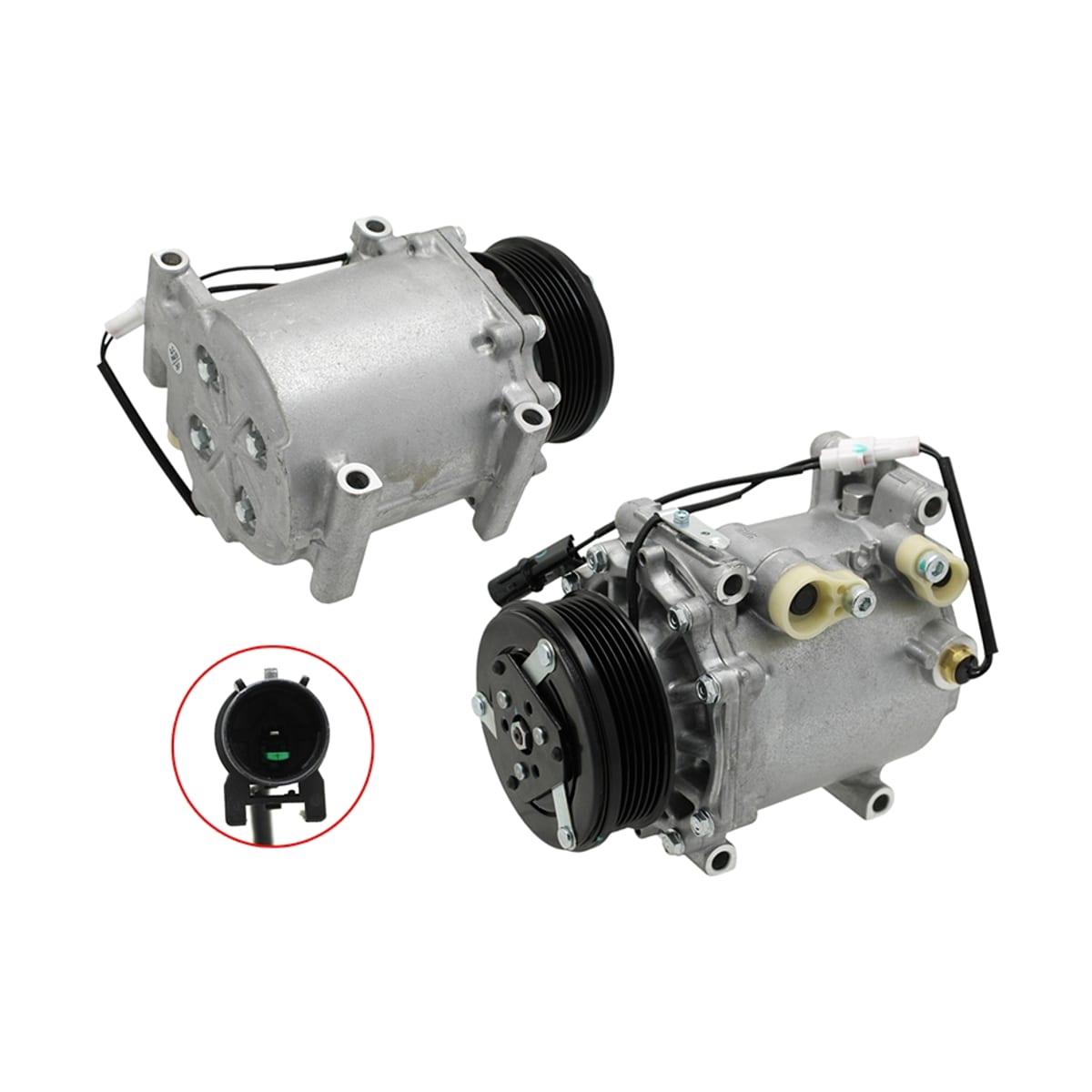 SAT Компрессор кондиционера Mitsubishi Lancer 03-05 / Outlander 02-09 ST2450206