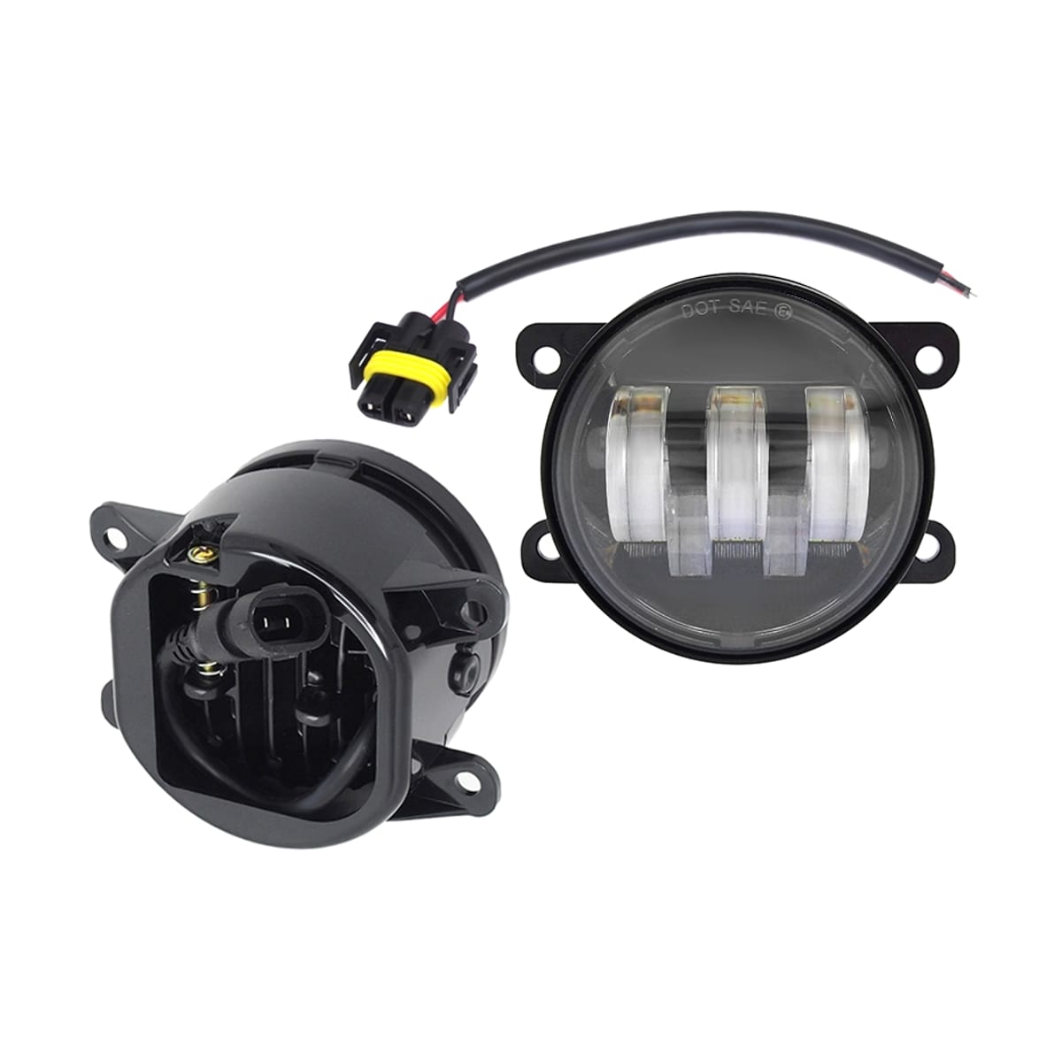 SAT Фара противотуманная (Справа=Слева/ LED/ Белый / 6500K / 1300LM / 23W) Ford Focus 04-19 / Renault Logan 04-22