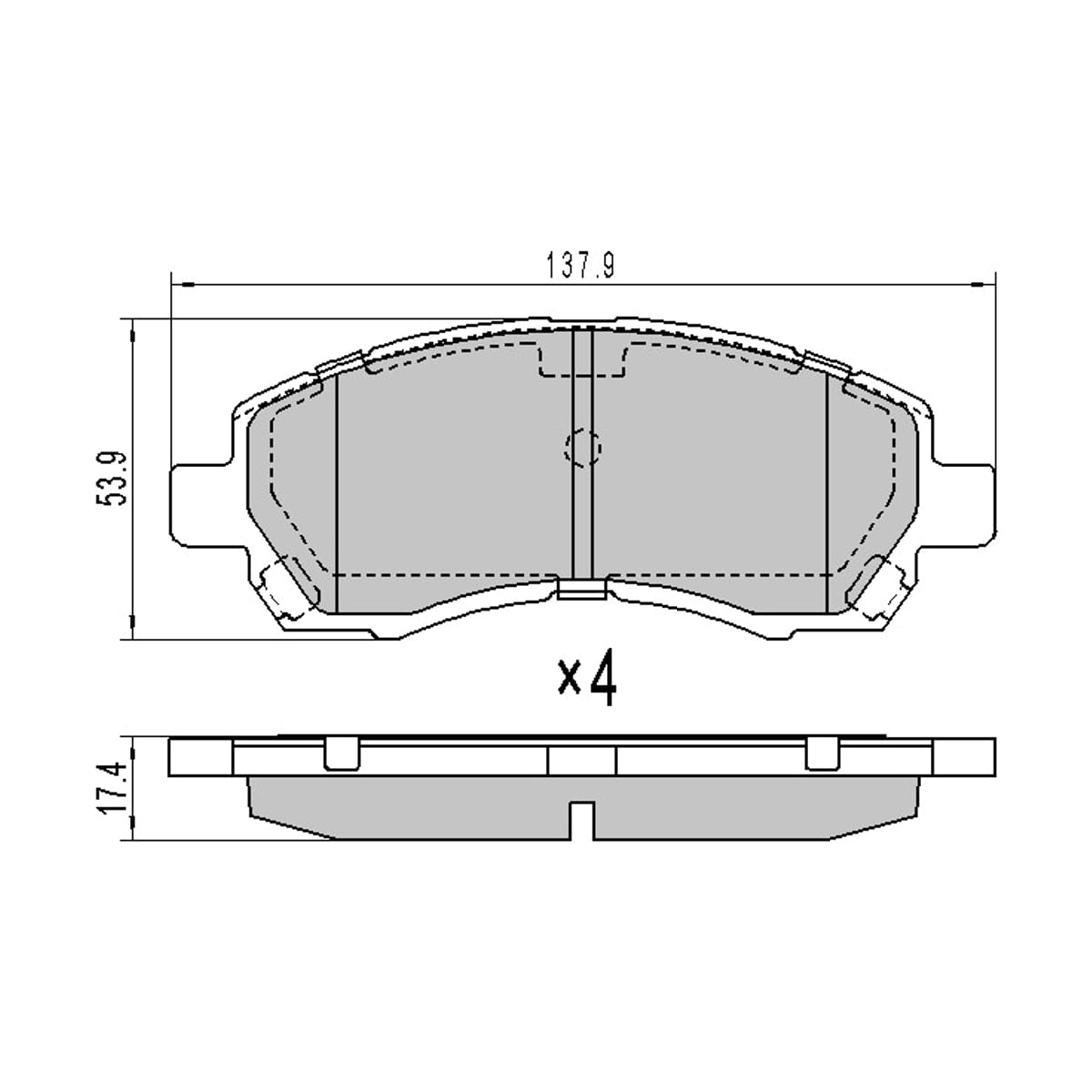 SAT Колодки тормозные (Спереди) Subaru Impreza 92-07 / Legacy 89-09